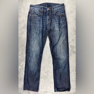 34 Heritage Courage Jeans Mens 30x34 Blue Straight Mid Rise Dark Wash Denim